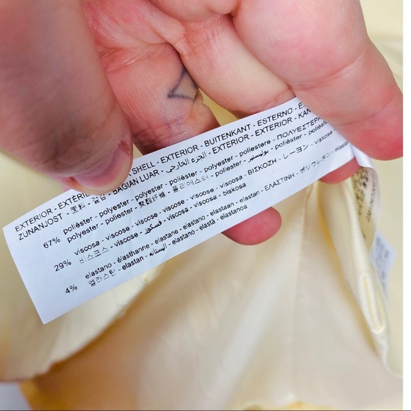 ZARA Blogger Fav Long Sleeve Structured Mini Blazer Dress Pastel Yellow Cream - Picture 12 of 16